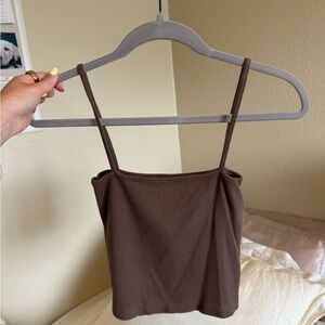 Brown Strap Top